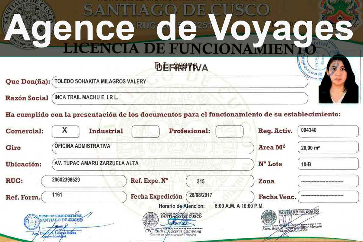 Chemin Inca Machu Agence de Voyages