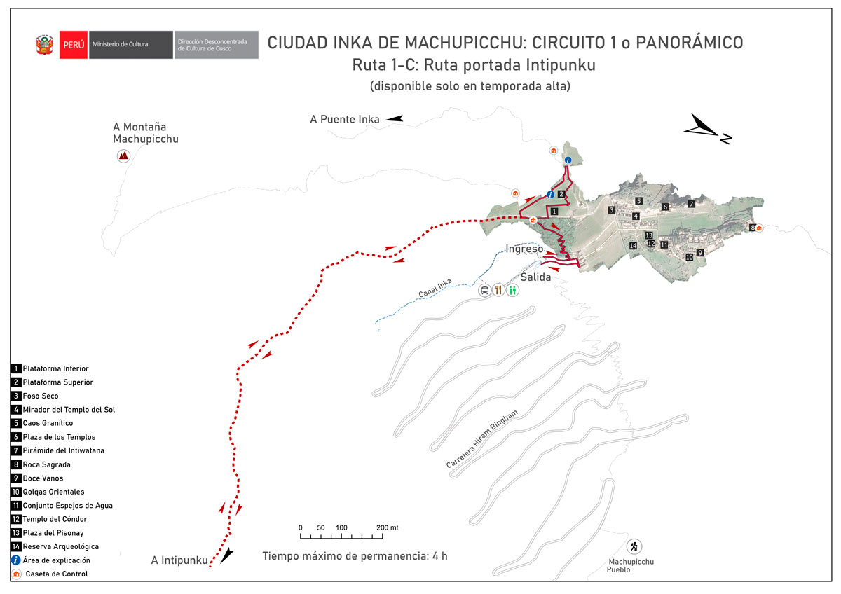 Route C : Route de la Porta Intipunku ou de la Porte du Soleil